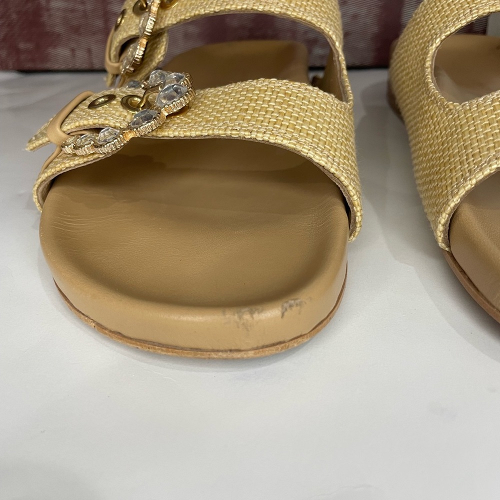 Camilla Elphick Maya Raffia embellished slides euro size 38 - Picture 3 of 15